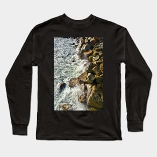 Redondo Beach Pier Waves Crashing Long Sleeve T-Shirt